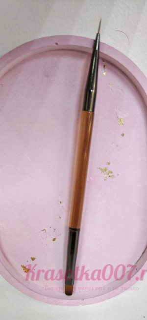 Кисть 2 стороняя прозрачная ручка