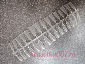 Гелевые полутипсы стилеты длинные, 30 шт