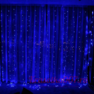 Гирлянда 2м шир2м выс синий свет, с вилкой
