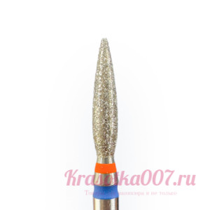 Фреза Кмиз пламя 2.3мм, длина 10мм абразив twin(красно-синяя), к 57