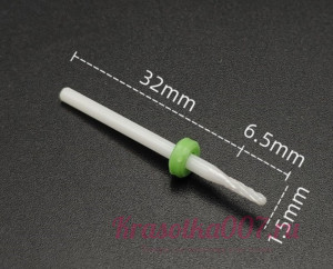 Фреза керамическая тонкая зеленая насечка