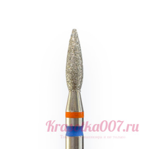 Фреза Кмиз пламя 2.3мм длина 8мм, абразив twin(красно-синяя), к 58