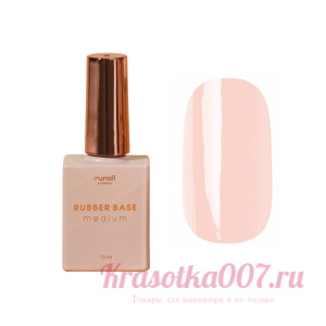 Ru Nail,Каучуковая камуфлирующая база medium, 12мл,6488