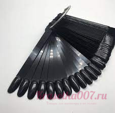 Типсы мендаль для выкраски 50 шт черные