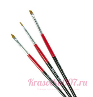 Набор кистей черно красных 3 шт