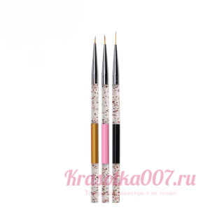 Набор тонких кистей 3 шт