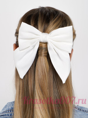 Заколка для волос "Бант", заколка-автомат, бант для волос, бант атласный