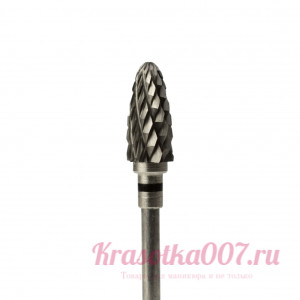 Фреза  твердоспалав черная насечка 6мм (Китай)