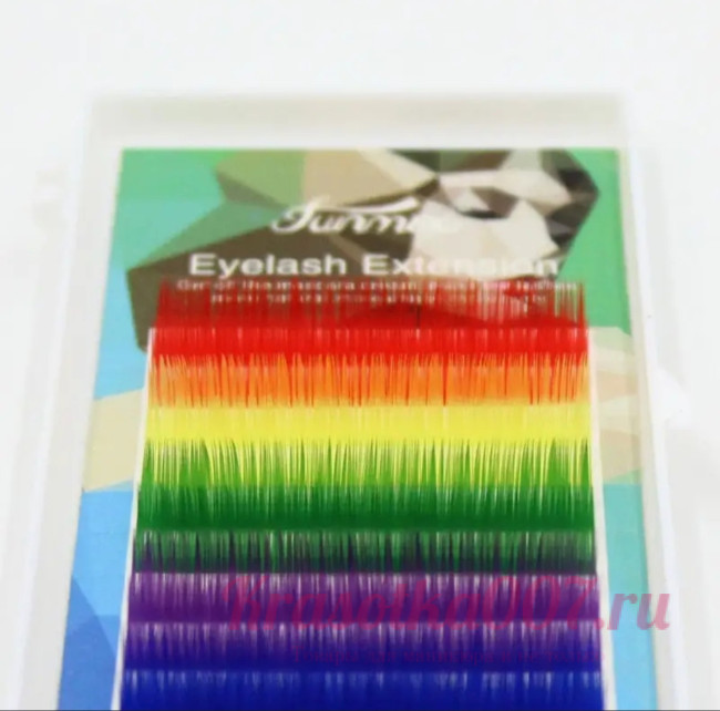 Ресницы для наращивания цветные. C10 12 мм