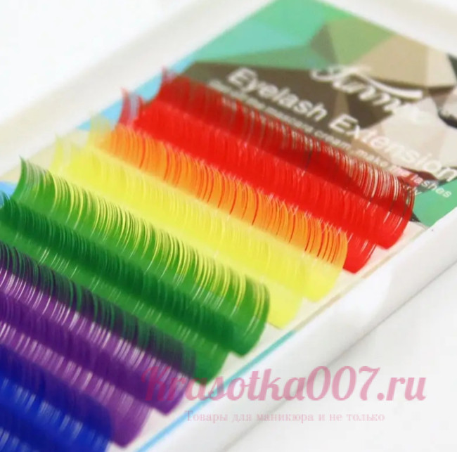 Ресницы для наращивания цветные. C10 12 мм