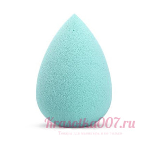 Спонж для макияжа, капля 32х46 мм (голубой)