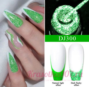 Гель краска с кистью DJ300, 5 мл