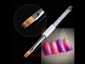 Кисть для градиента с колпачком белая