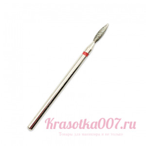 Фреза алмазная Пламя заостренное, 2.3мм, красная (Китай)