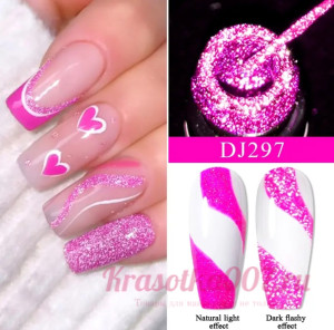 Гель краска с кистью DJ297, 5 мл