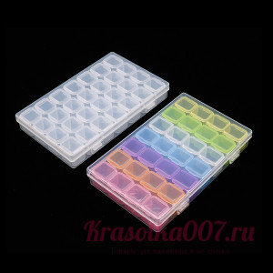 Контейнер пластиковый 28 отсеков для мелочей 17*10*2,5см
