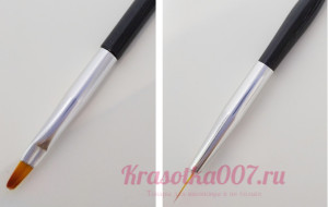 Кисть 2-х сторонняя для маникюра номер 1