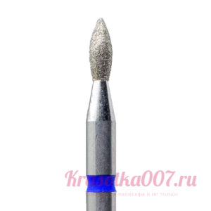 Фреза КМИЗ алмазная пламя 1,8мм синяя насечка, К43