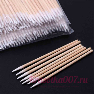 Одноразовые хлопковые щеточки без ворса,100шт