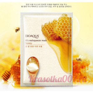 Питательная тканевая маска для лица с медовым экстрактом Bioaqua