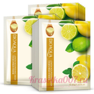 Питательная тканевая маска для лица с экстрактом лимона Bioaqua