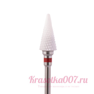 Фреза керамическкая " конус" красная насечка