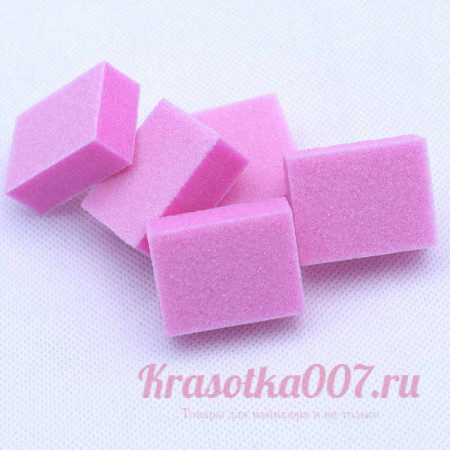 Микробаф без прослойки 100/180 розовый, 3*2 см