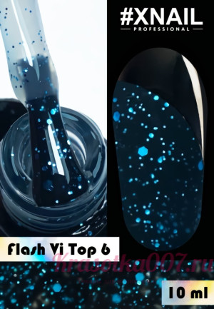 XNAIL Top Flash VI no wipe , 10 мл, 6