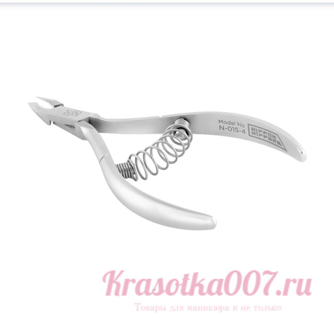 Nippon Nippers N-01S-4 Кусачки для кутикулы. Лезвие 4 мм. Спиральная пружина.