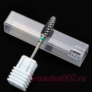 Фреза керамическая  "кукуруза" зеленая насечка (черная)