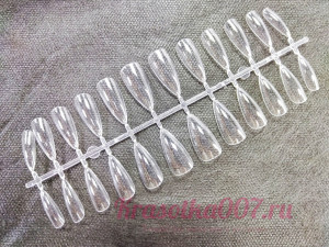 Гелевые типсы стилеты короткие, 24 шт