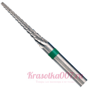 Фреза твердосплавная игла 2 мм, зеленая насечка