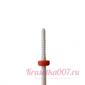 Фреза керамическая "игла" красная насечка