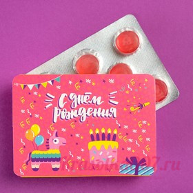 Леденцы "С днем рождения" со вкусом барбариса, 16 г