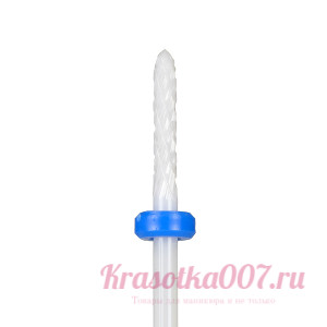 Фреза керамическая "игла" синяя насечка