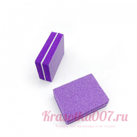 Микробаф с прослойкой 100/180 фиолетовый, 3.5*2.5 см