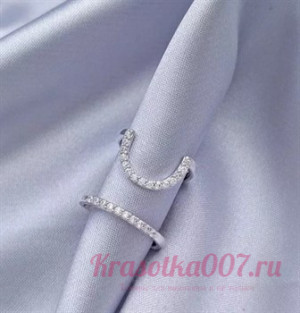 Кольцо серебро для фото маникюра