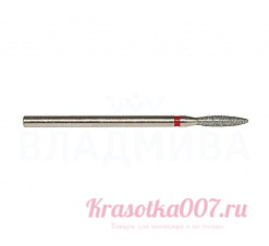 Фреза алмазная пламя тупое 2.3мм Владмива (РосБел) ,мягкий абразив, р54