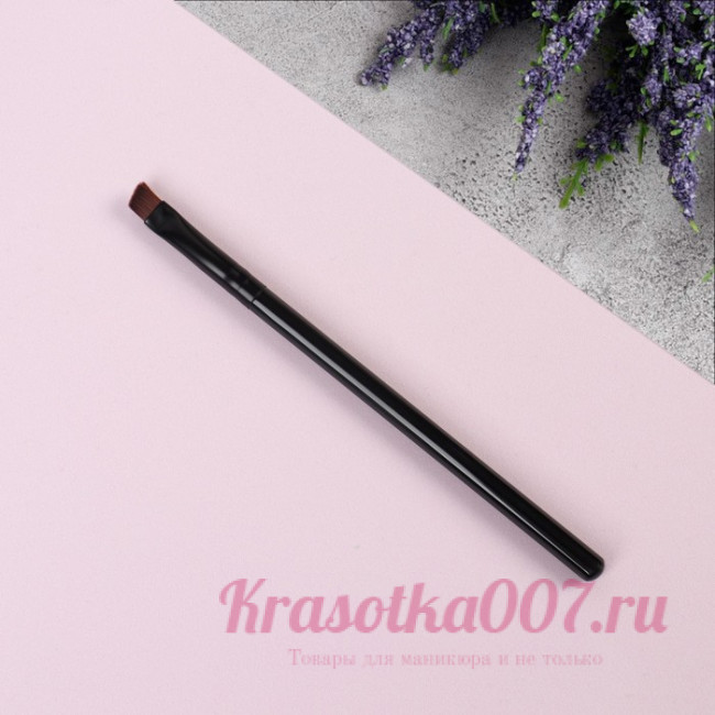 Кисть для макияжа со скошенным ворсом 14см, нейлон