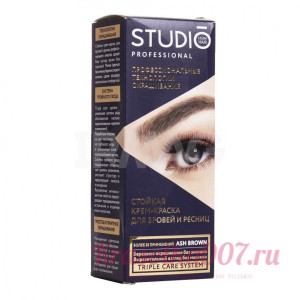 Studio краска для бровей ASH BROWN , 50мл+30мл оксид