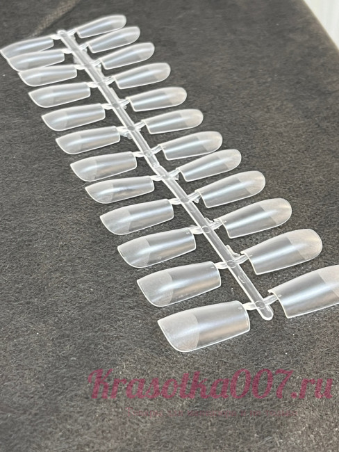 Гелевые типсы квадрат матовый, 24 шт