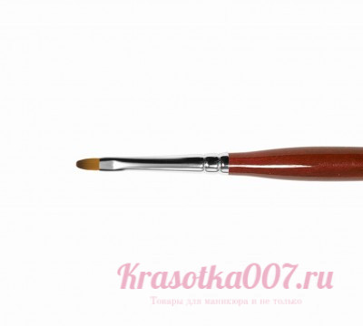 Кисть Roubloff вишневая синтетика /овальная 4/ручка фигурная бордовая DCr33R