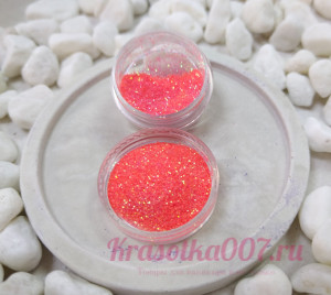 Блестки для ногтей оранжевые 2 гр