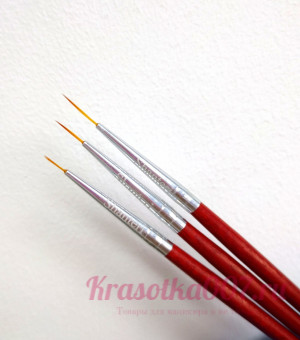 Набор кистей Shanteri 3шт (7,9,12 мм) деревянная ручка