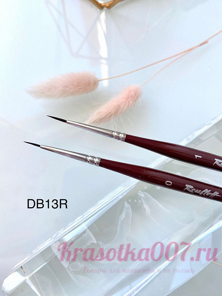 Кисть Roubloff белка /круглая 1 /ручка фигурная бордовая DB13R