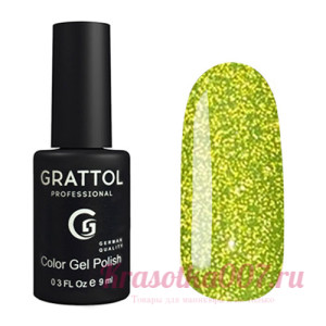 ГЕЛЬ-ЛАК СВЕТООТРАЖАЮЩИЙ GRATTOL COLOR GEL POLISH BRIGHT NEON 01, 9мл