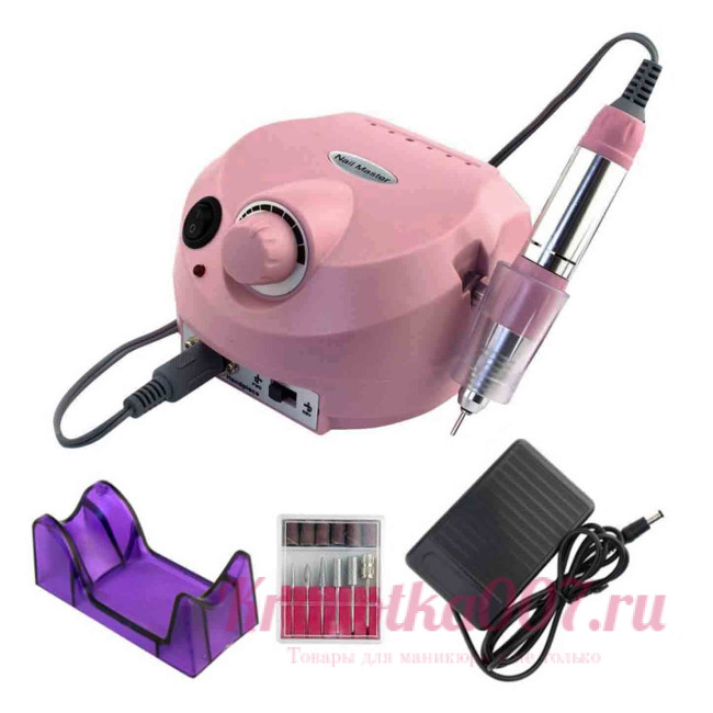Аппарат для маникюра Nail Drill ZS-601 45000 об, 65 Вт розовый