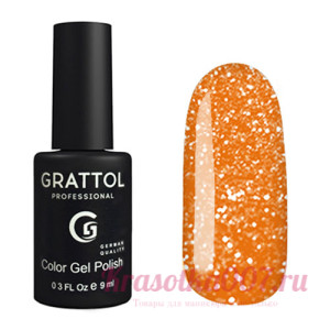 ГЕЛЬ-ЛАК СВЕТООТРАЖАЮЩИЙ GRATTOL COLOR GEL POLISH BRIGHT NEON 04, 9 МЛ