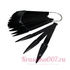 Типсы для выкраски стилеты черные 50 шт